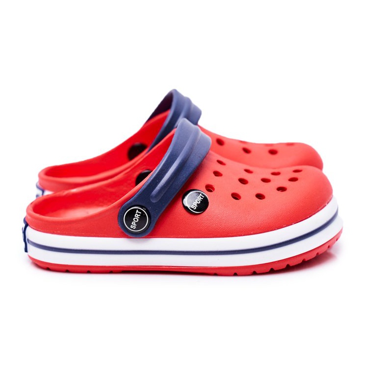 Slippers for a boy, a girl, a child, red crocs navy blue 1