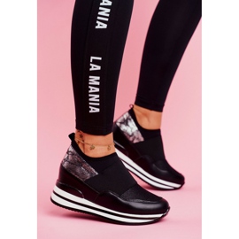 Women's Sport Slip On Wedges Shoes Black Cold Play 1