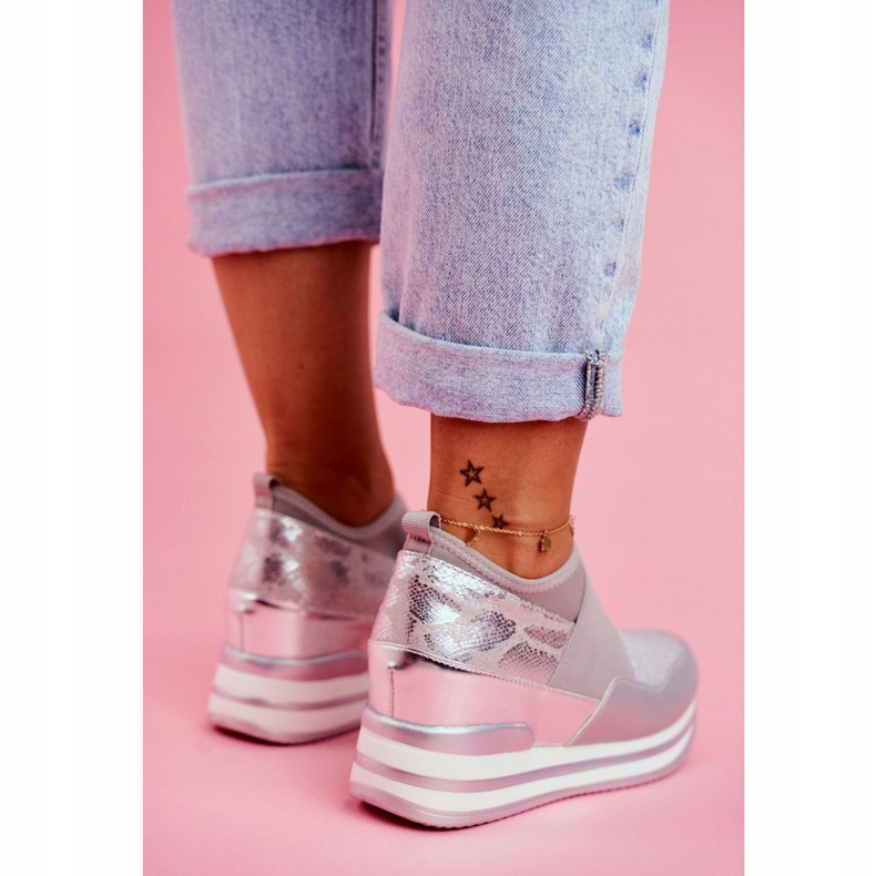 Women's Sport Slip On Wedge Shoes Gray Cold Play grey 1