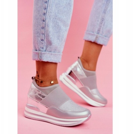 Women's Sport Slip On Wedge Shoes Gray Cold Play grey 2