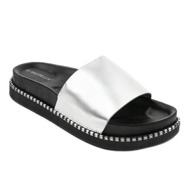 CH-107 silver slippers grey 1