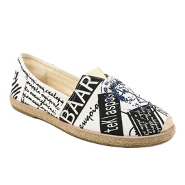 White men's espadrilles shoes BKA-48 black 1