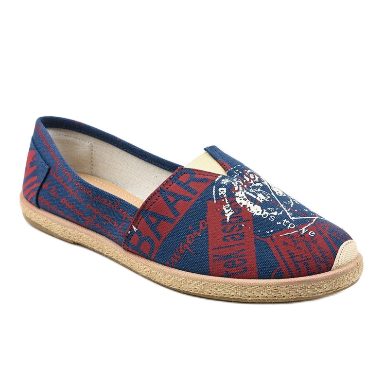 Men's blue espadrilles shoes BKA-48 red 1