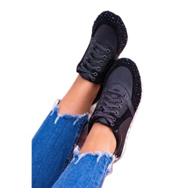 Black Women's Sport Shoes With Sequins Lu Boo Infinitiale 4 Black Women's Sport Shoes With Sequins Lu Boo Infinitiale 4