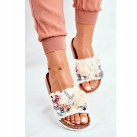 PS1 Women's Slippers With Flowers White Enrissa multicolored 2