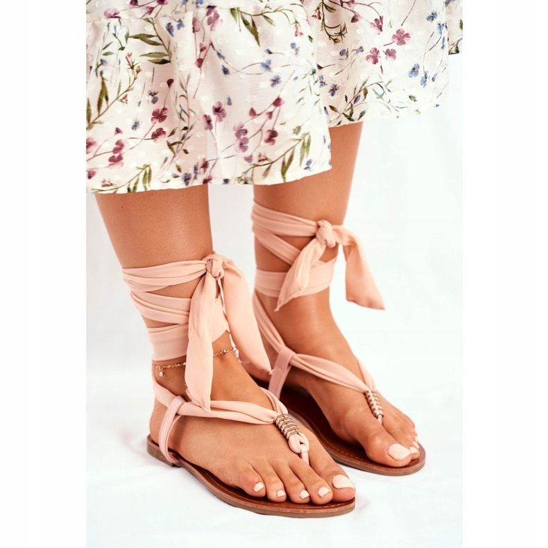 FS1 Women's Sandals Flip-flops Tied Beige Derryl 1