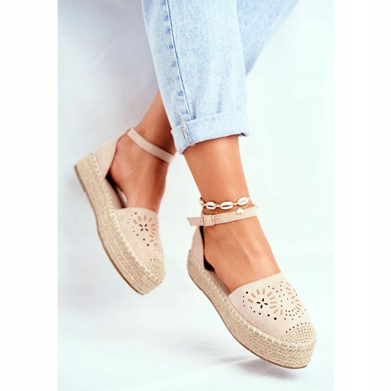 PS1 Women's Espadrilles On Beige Palermo Linen Platform 1