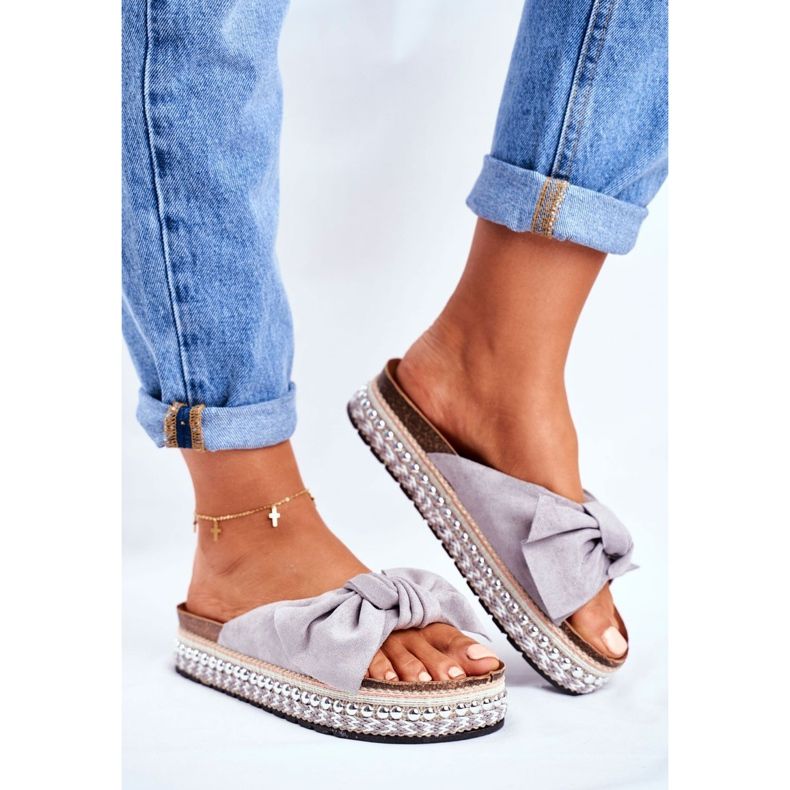 Women's High Slippers Gray Mortigo grey 1