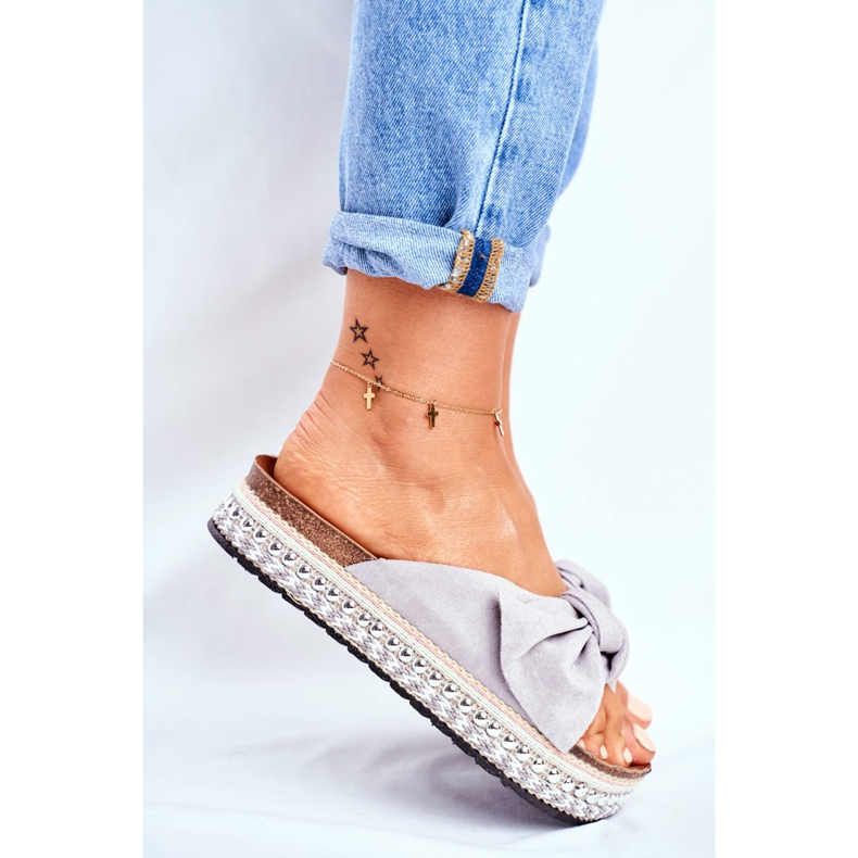 Women's High Slippers Gray Mortigo grey 2