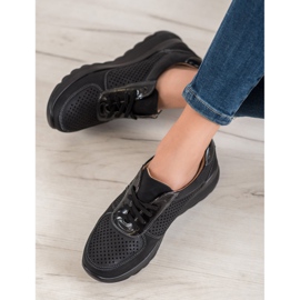 Comer Openwork Sneakers On The Platform black 1