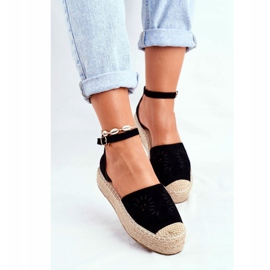 PS1 Women's Espadrilles On The Black Palermo Linen Platform 1