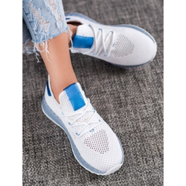 SHELOVET White openwork sneakers 1