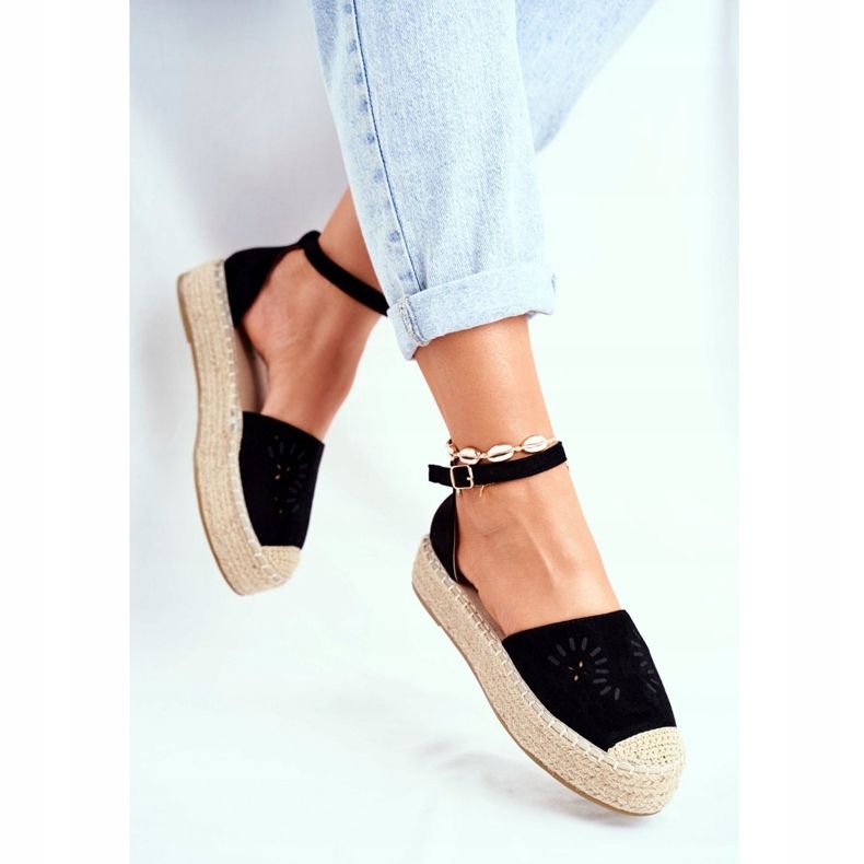 PS1 Women's Espadrilles On The Black Palermo Linen Platform 2