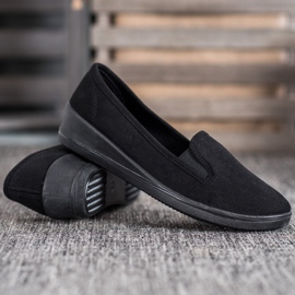 SHELOVET Slip-on Suede Shoes black 1