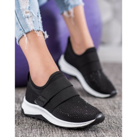SHELOVET Slip-on Shoes With Velcro black 1