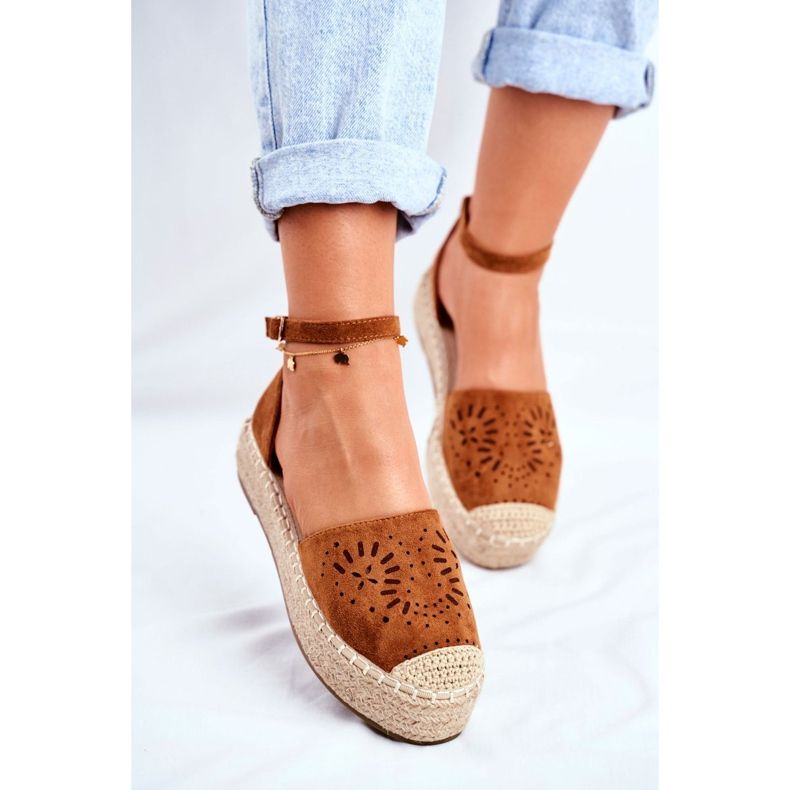 PS1 Women's Espadrilles On The Camel Palermo Linen Platform brown 1