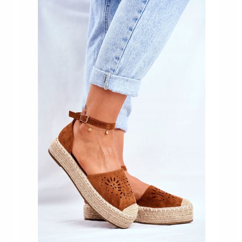 PS1 Women's Espadrilles On The Camel Palermo Linen Platform brown 2