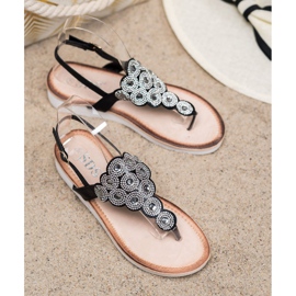 SDS Sandals On The Platform With Decorations black 2
