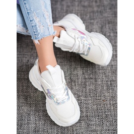 Mannika Fashionable Sneakers With Mesh white 1 Mannika Fashionable Sneakers With Mesh white 1