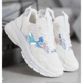 Mannika Fashionable Sneakers With Mesh white 2 Mannika Fashionable Sneakers With Mesh white 2