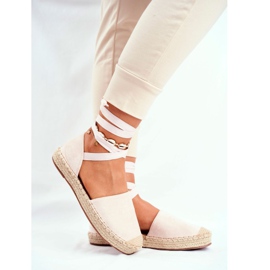 PS1 Women's Espadrilles, Tied Linen, Beige Bonjour 1