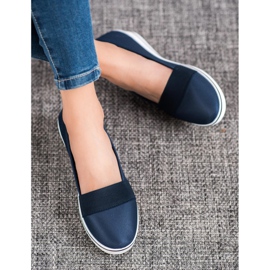 Renda Navy blue slipons on a wedge 1