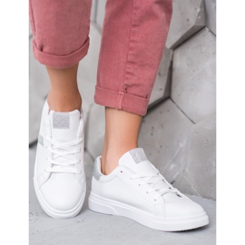 SHELOVET Sport Shoes With Glitter white 1 SHELOVET Sport Shoes With Glitter white 1