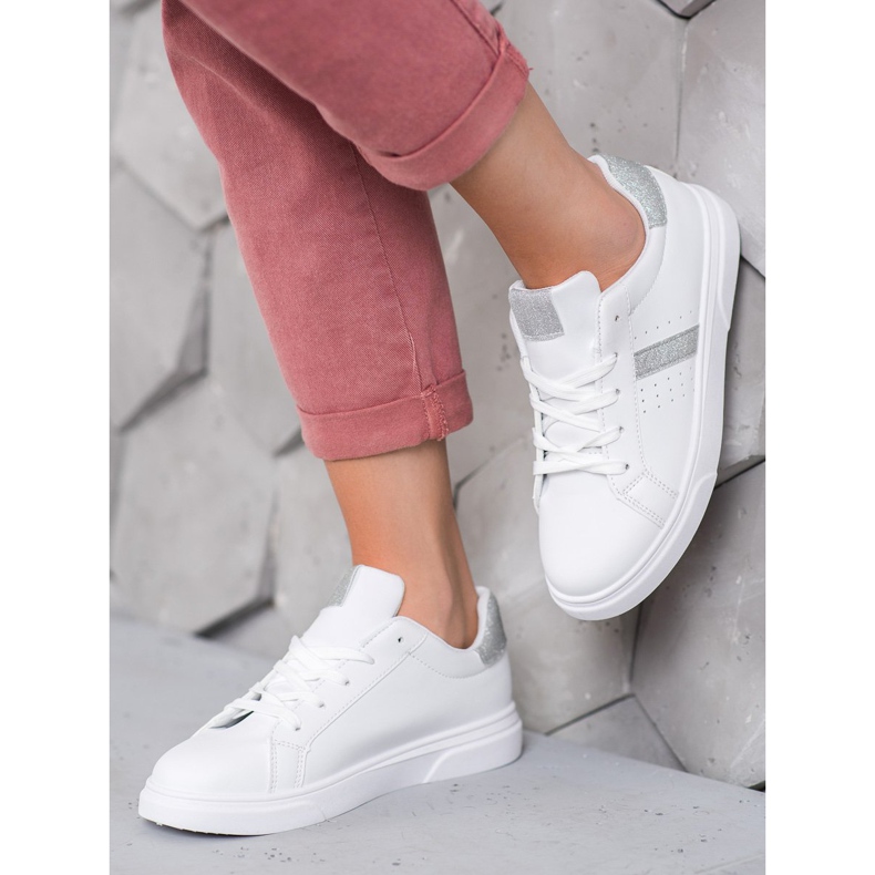 SHELOVET Sport Shoes With Glitter white 2 SHELOVET Sport Shoes With Glitter white 2