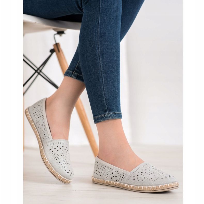 MCKEYLOR Aztec Espadrilles With Aztec Patterns grey 1