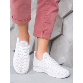 SHELOVET White Openwork Shoes 1