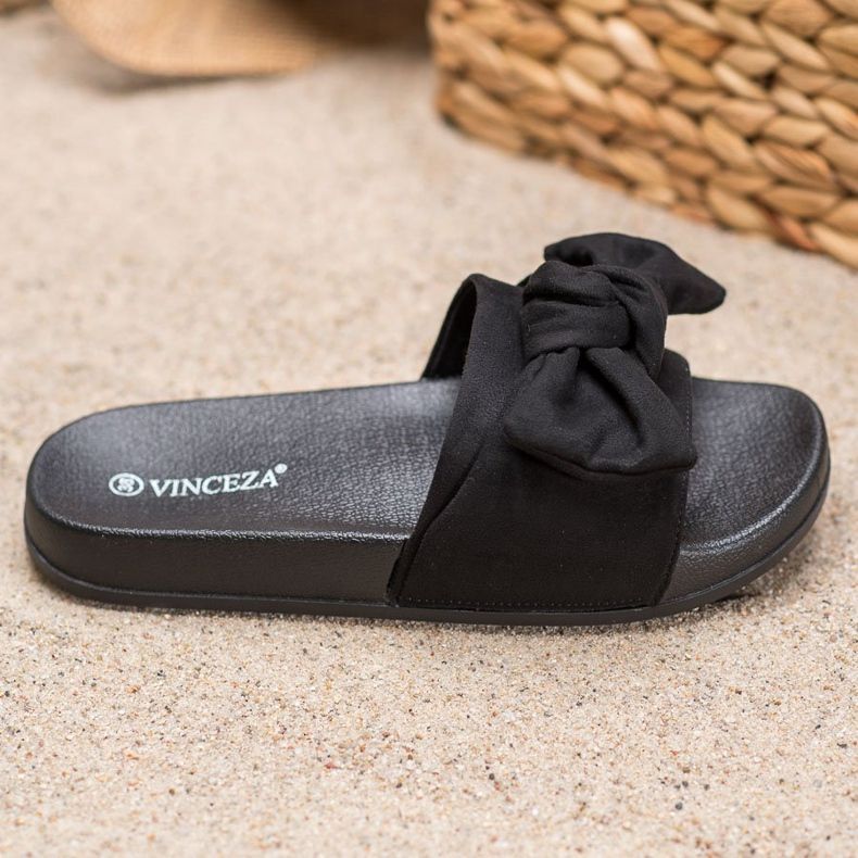 Slippers With A Bow VINCEZA black 2