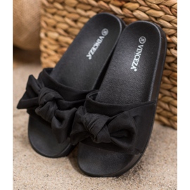 Slippers With A Bow VINCEZA black 3
