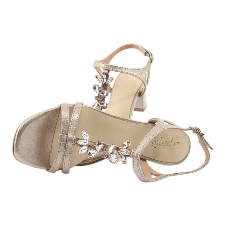 Gold Sandals on a post Zircon Espinto S352 golden 8