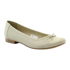 Beige openwork ballerina bow Angello 1854 1