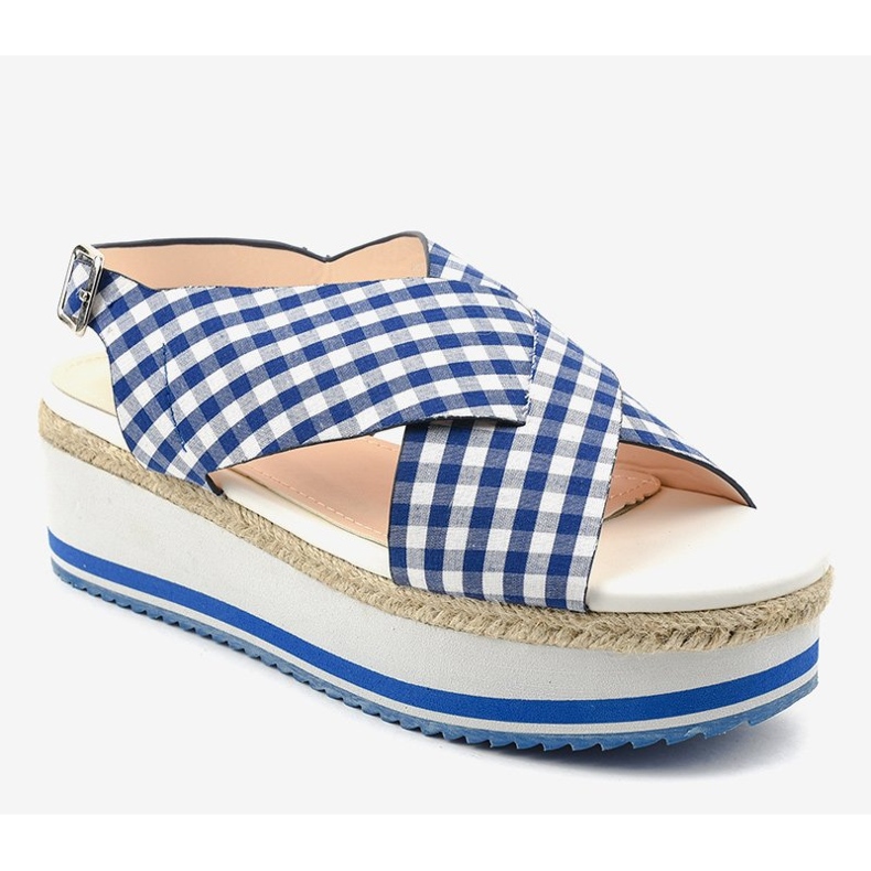 Dark blue sandals on the 1508-13 platform 1