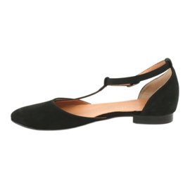 Women's black sandals with a heel and closed toes Angello 2236 1
