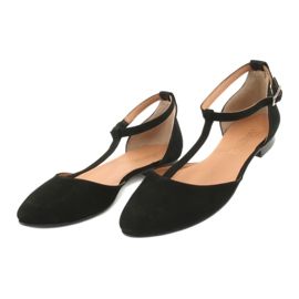 Women's black sandals with a heel and closed toes Angello 2236 2