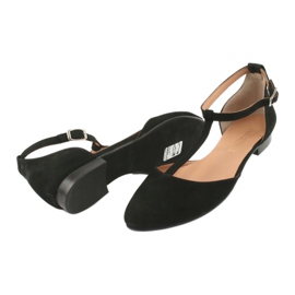 Women's black sandals with a heel and closed toes Angello 2236 4