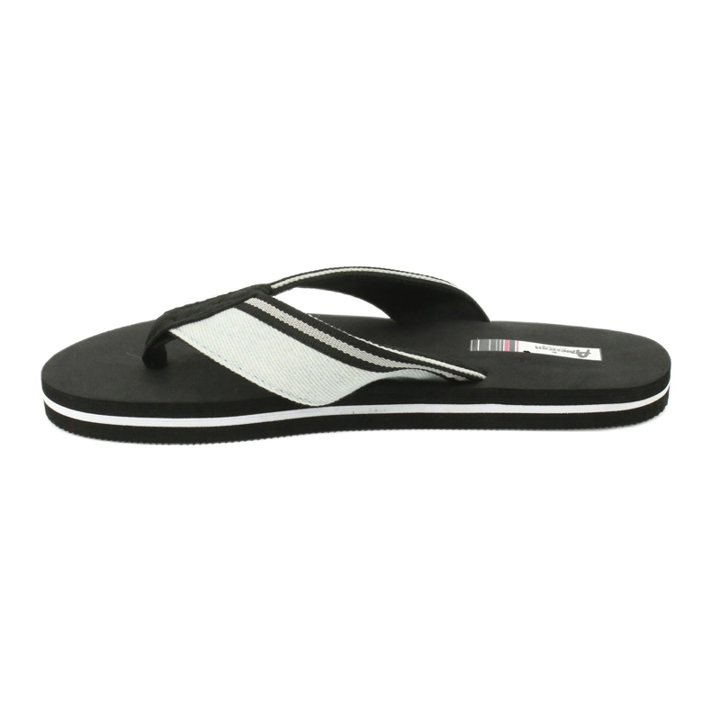 American Club American women's foam flip-flops black blue 1