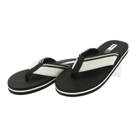 American Club American women's foam flip-flops black blue 2