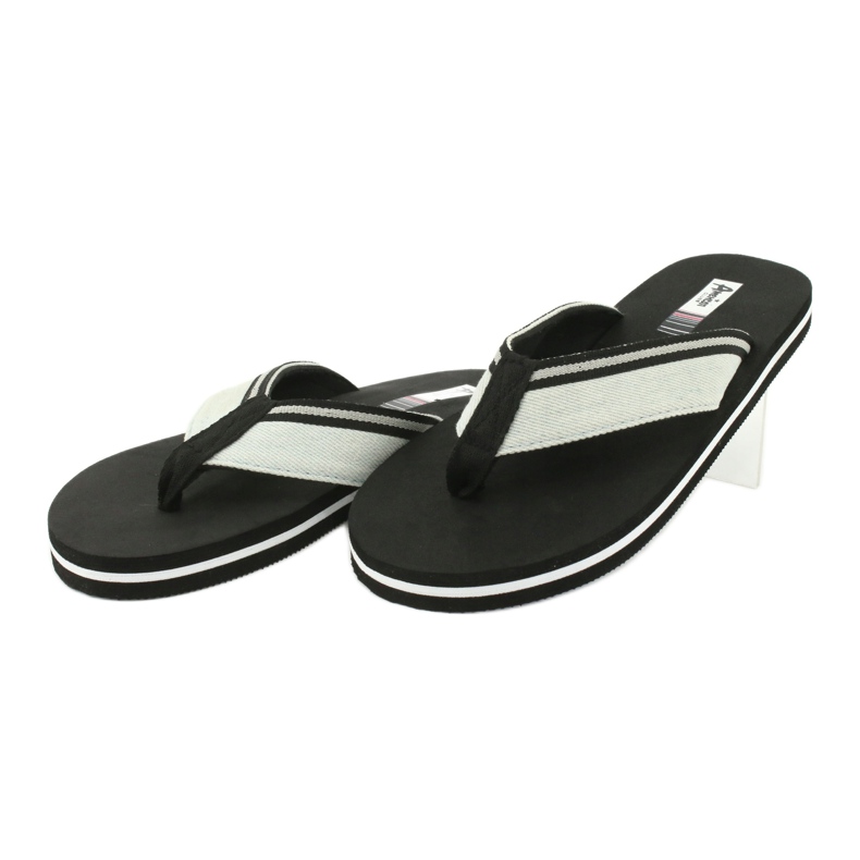 American Club American women's foam flip-flops black blue 2