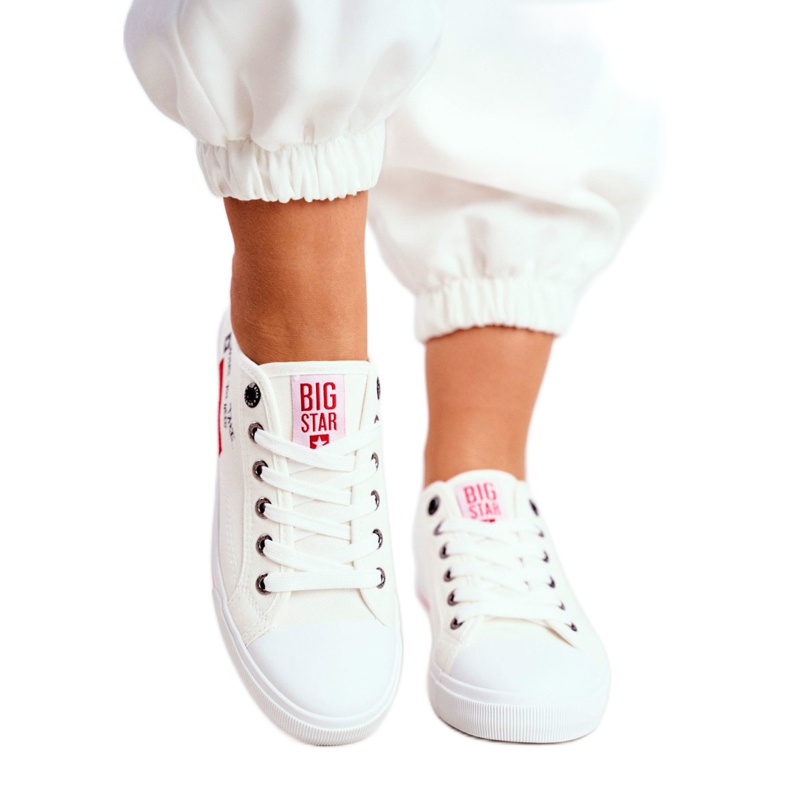 Women's Sneakers Big Star White FF274079 black red 1 Women's Sneakers Big Star White FF274079 black red 1