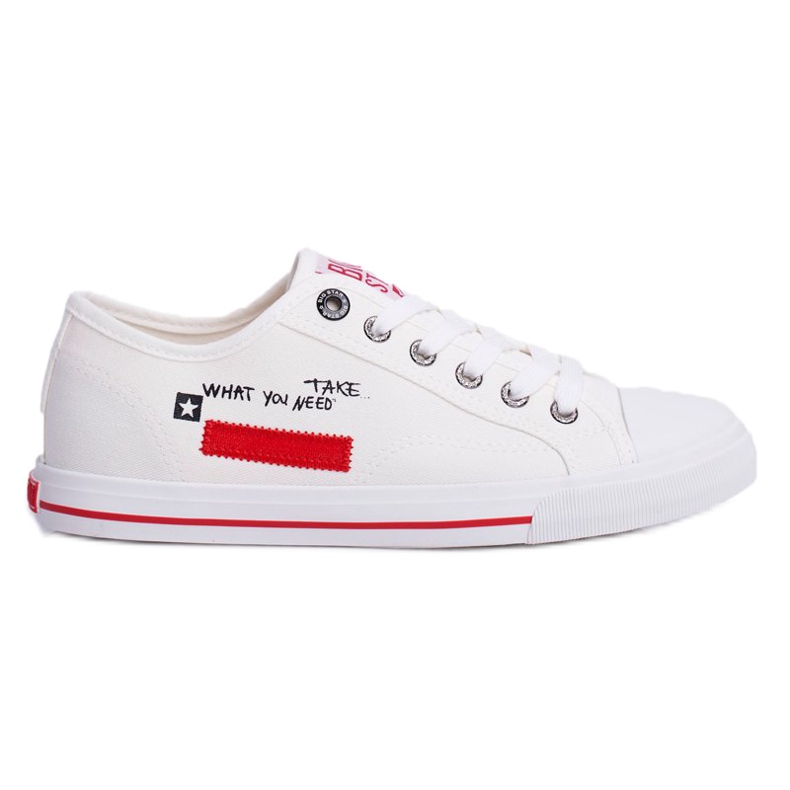 Women's Sneakers Big Star White FF274079 black red 4