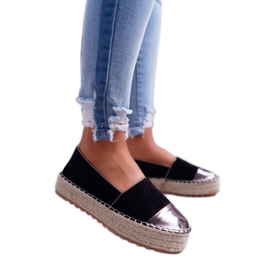Women's Espadrilles Black Ringer Platform yellow 1