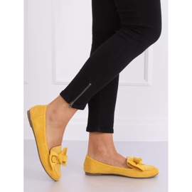 Loafers with a bow honey B2028 Yellow 2
