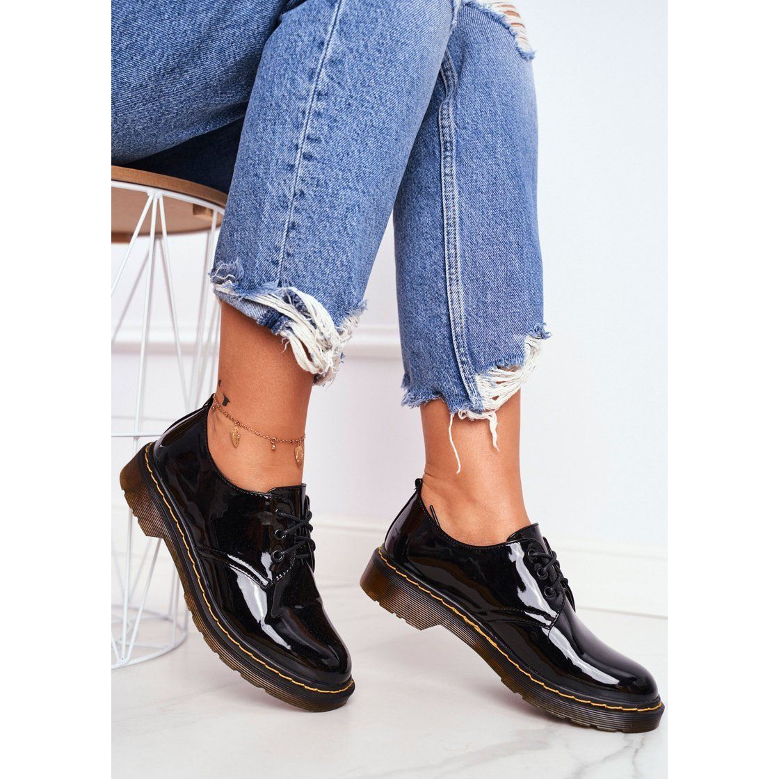 SEA Women s Brogues Lacquered Black Do It Better