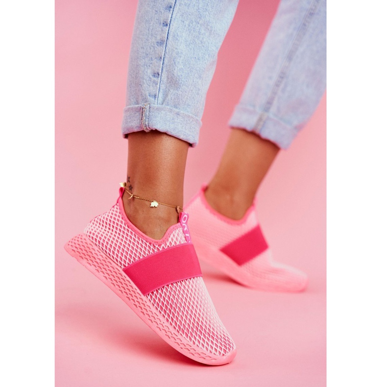 PS1 Women's Sport Slip-on Shoes Light Neon Pink La Fiesta 1
