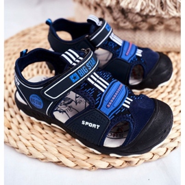 Children's Sandals Big Star With Velcro Navy Blue FF374211 1