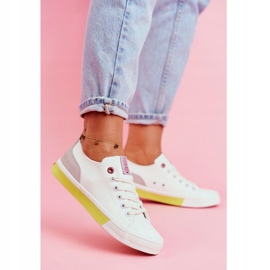 Women's Sneakers Cross Jeans White Yellow FF2R4042C 1