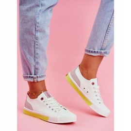 Women's Sneakers Cross Jeans White Yellow FF2R4042C 2